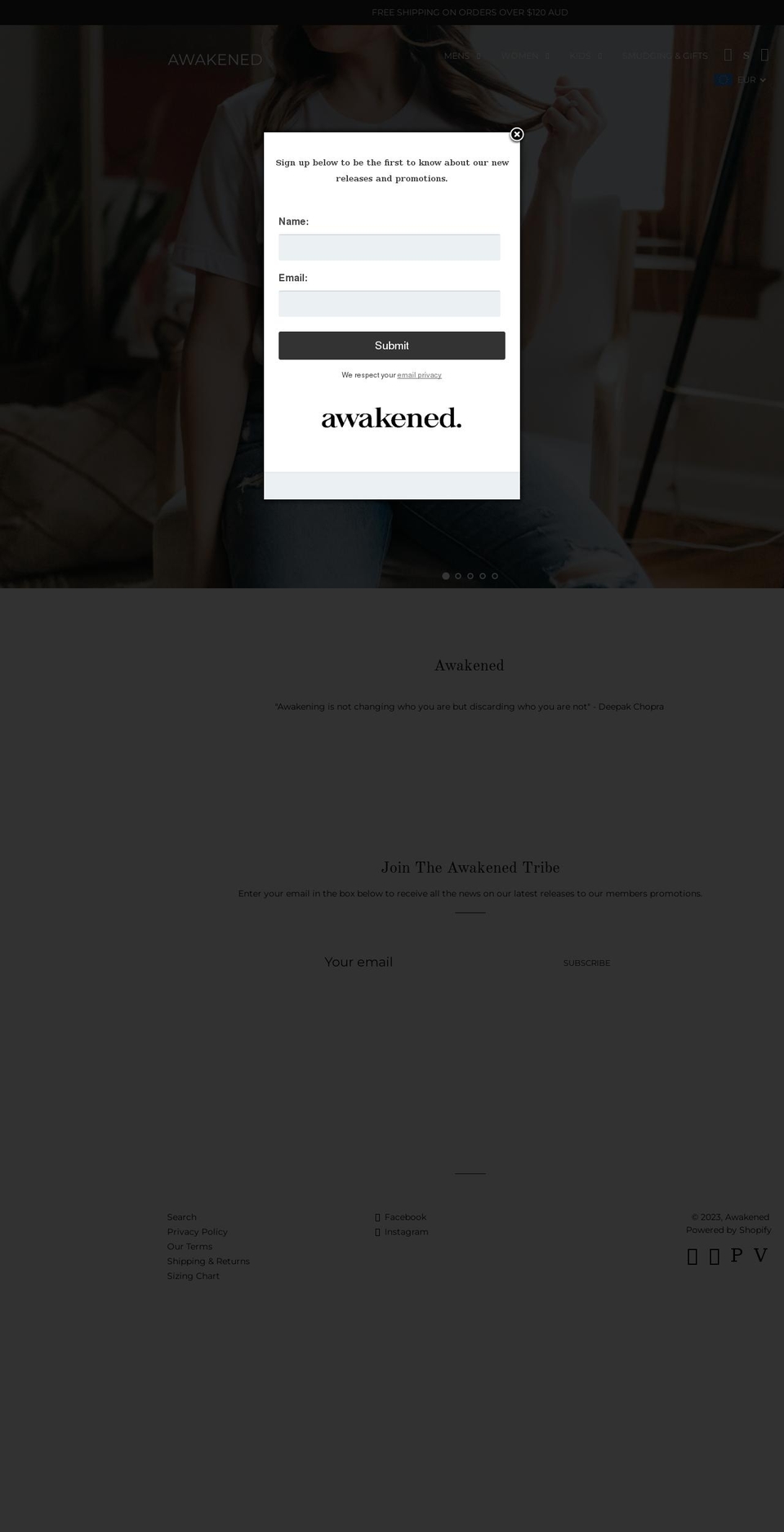 awakenedemporium.com — Shopify storefront screenshot