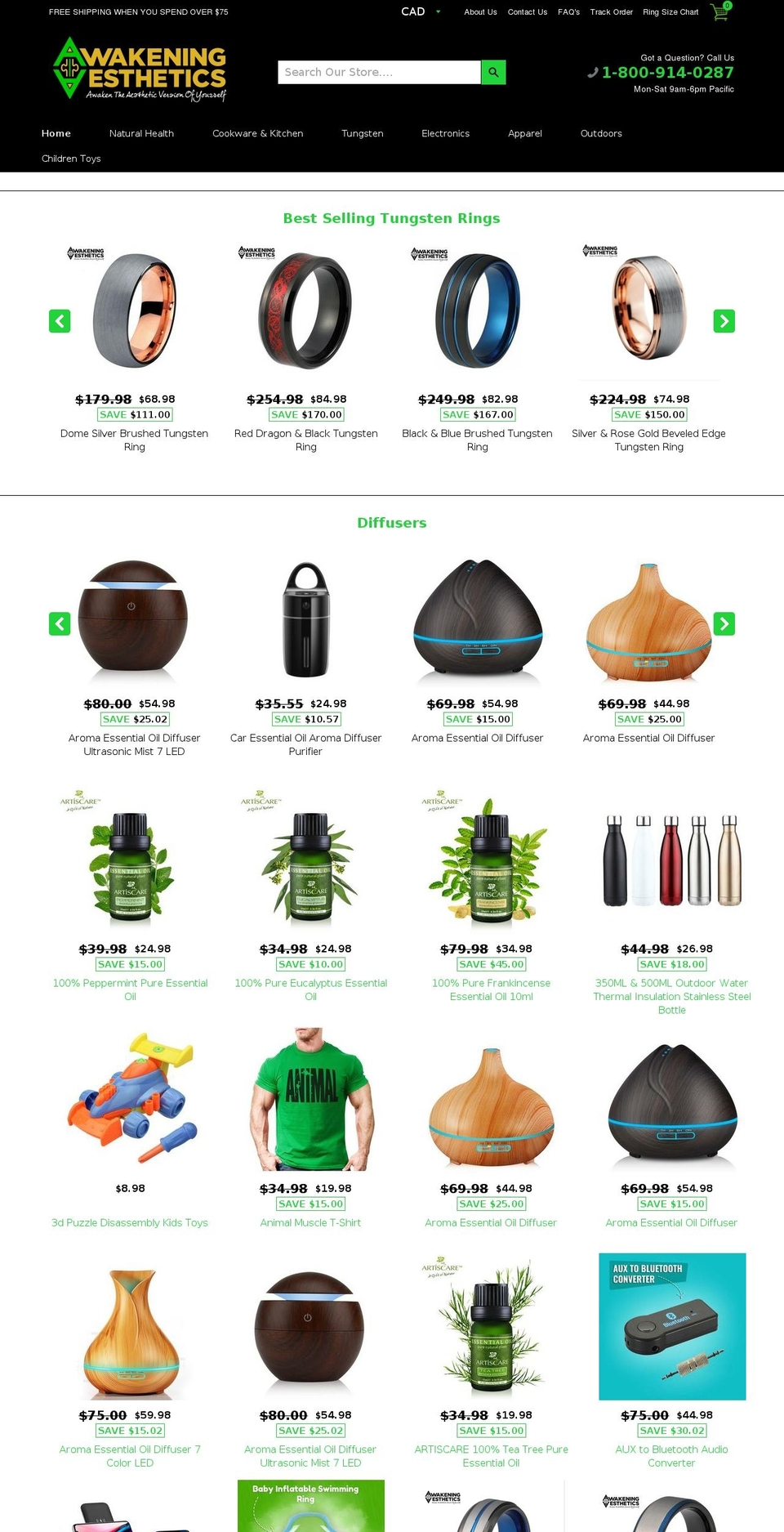 awakeningaesthetics.com — Shopify storefront screenshot