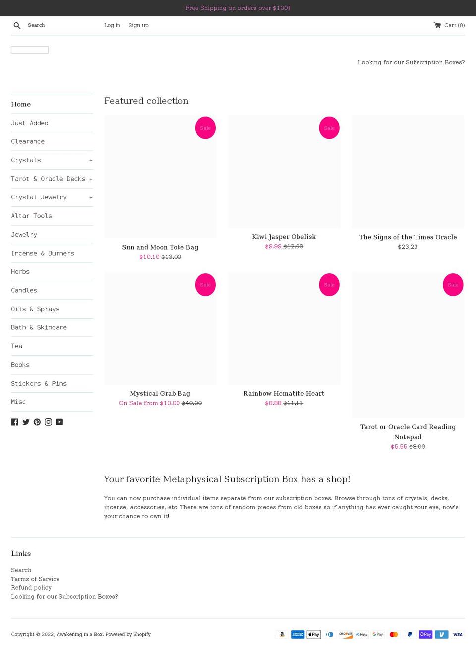 awakeninginabox.com shopify website screenshot