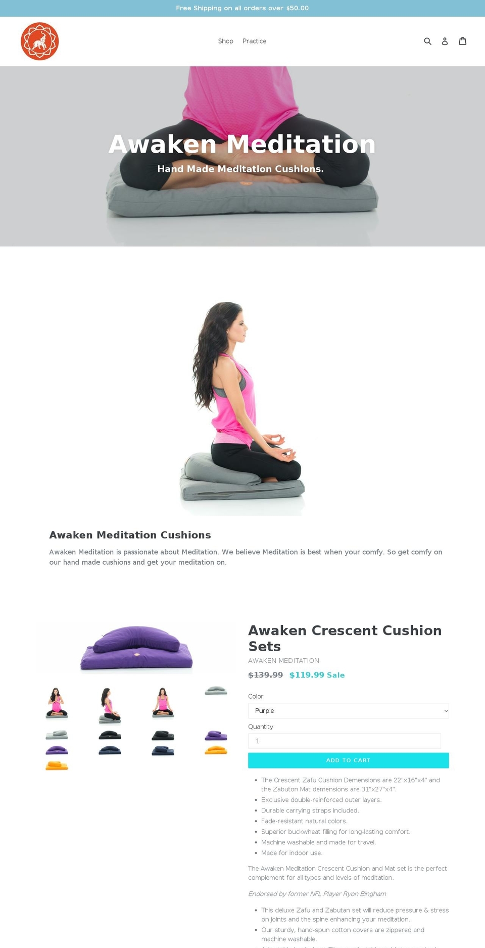 awakenmeditation.com shopify website screenshot