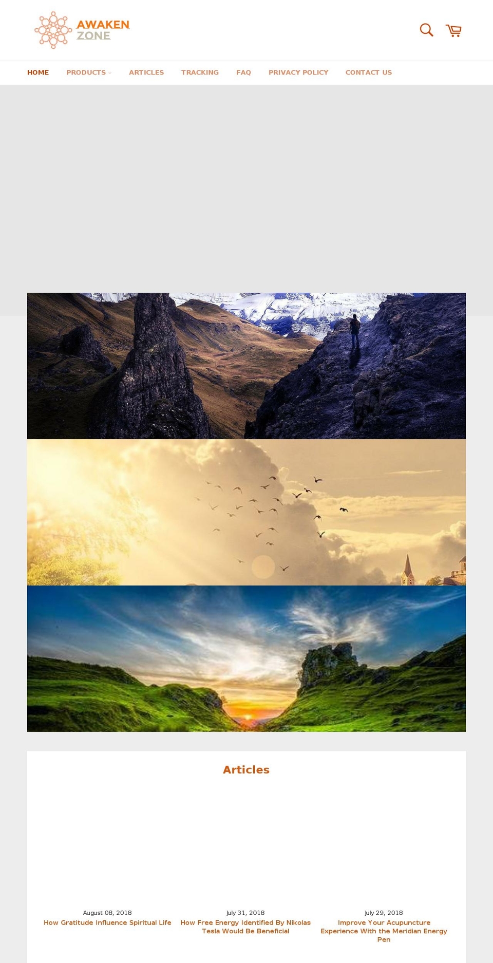 awakenzone.com shopify website screenshot