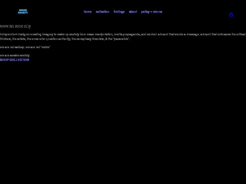 awakesociety.shop shopify website screenshot