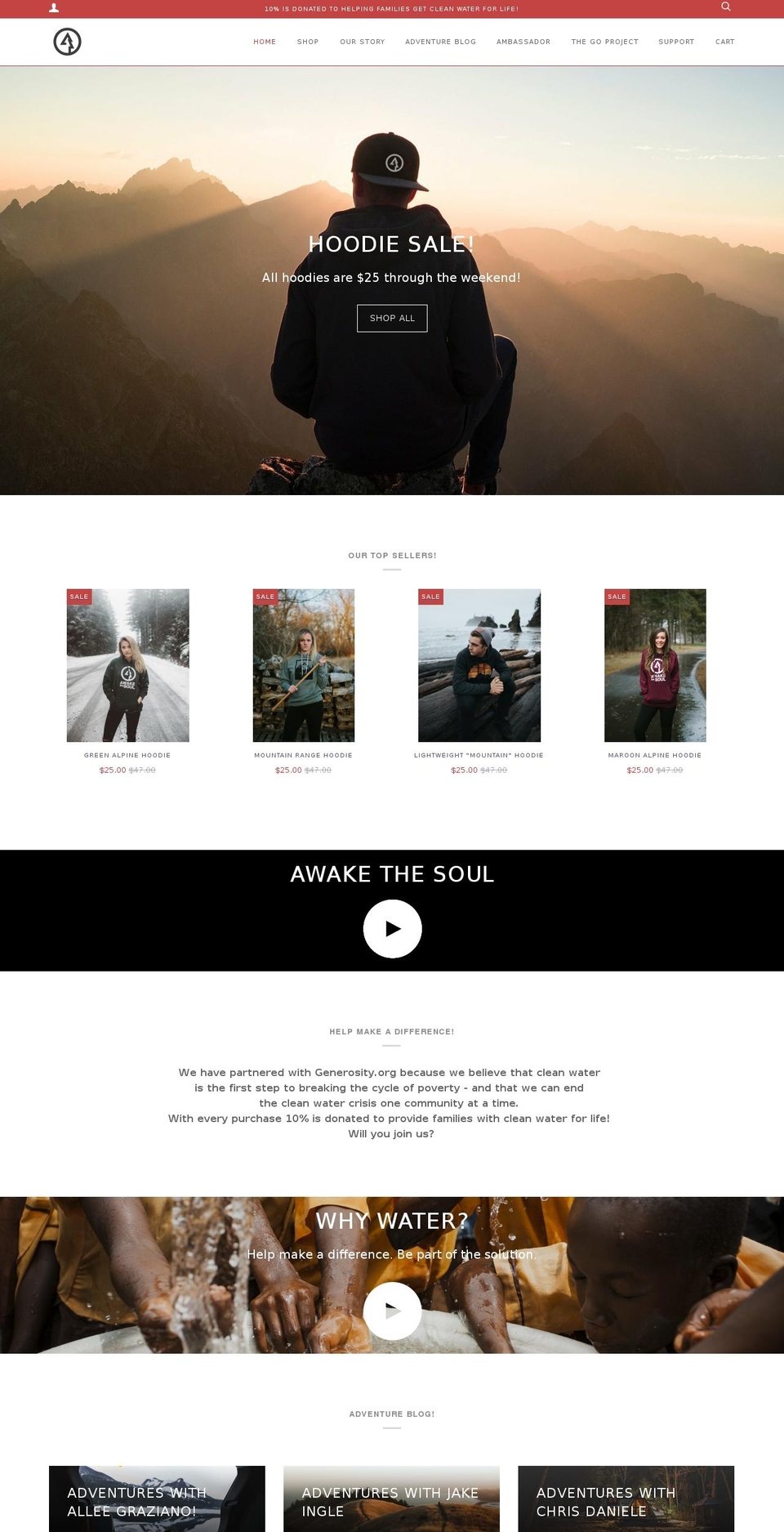 awakethesoul.com — Shopify storefront screenshot