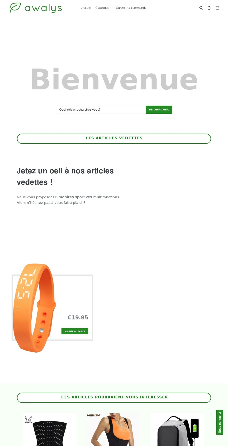 awalys.com — Shopify storefront screenshot