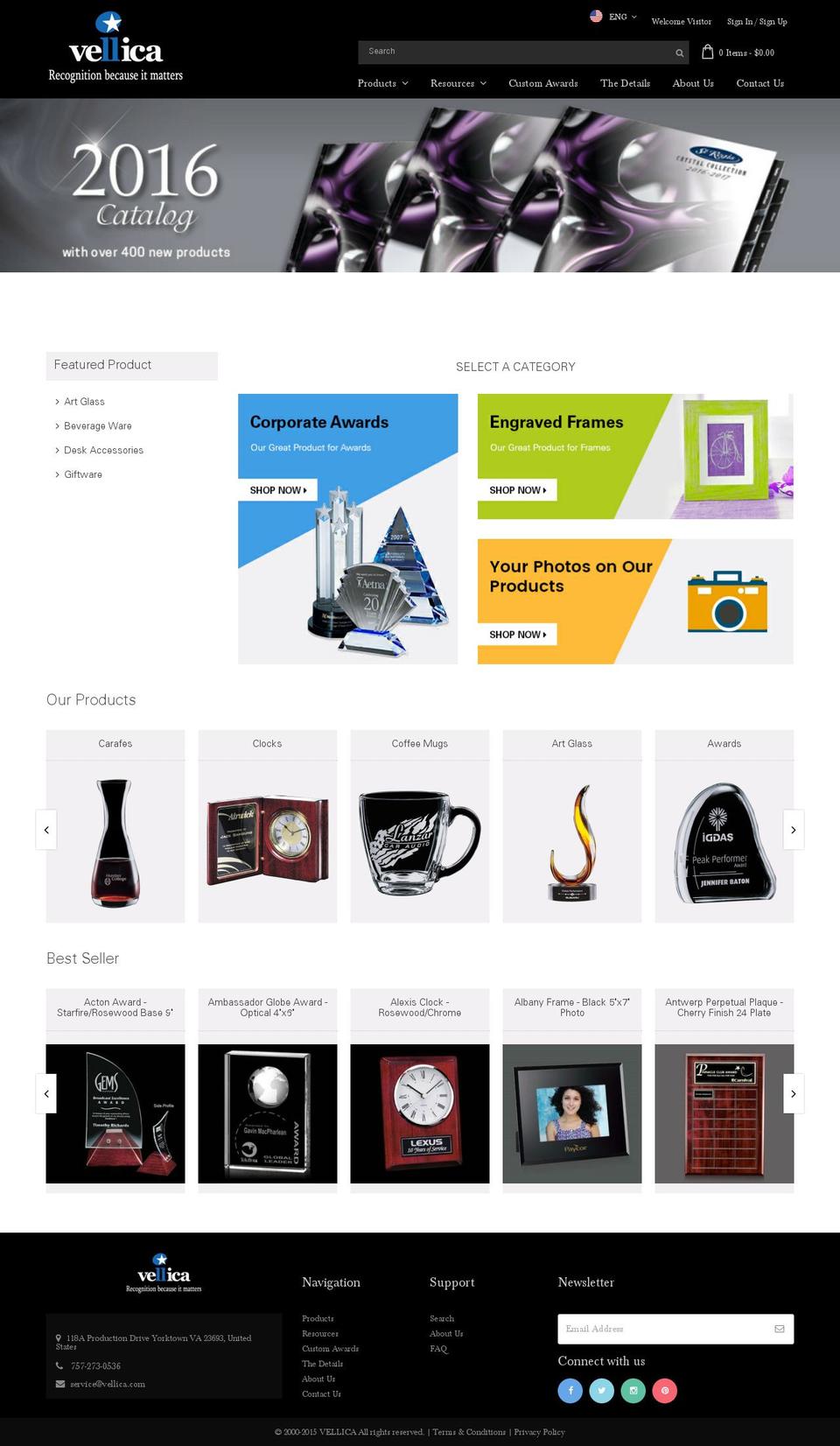 Vellica 0.3 Shopify theme site example awardstoday.com