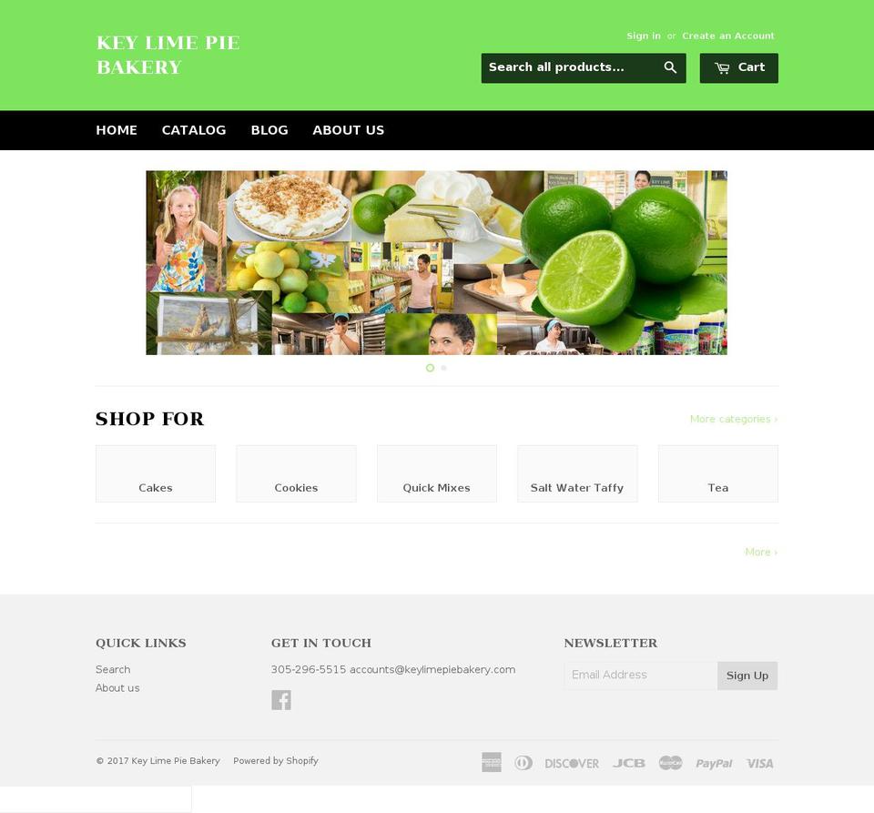 awardwinningkeylimepie.com shopify website screenshot