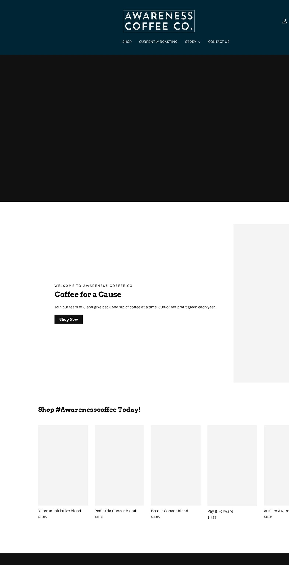 awarenesscoffee.com — Shopify storefront screenshot