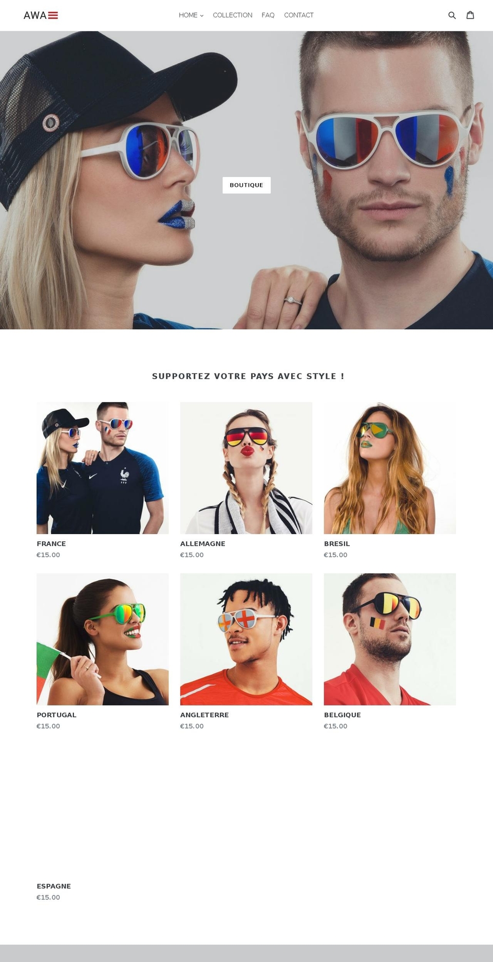 awaworld.com — Shopify storefront screenshot