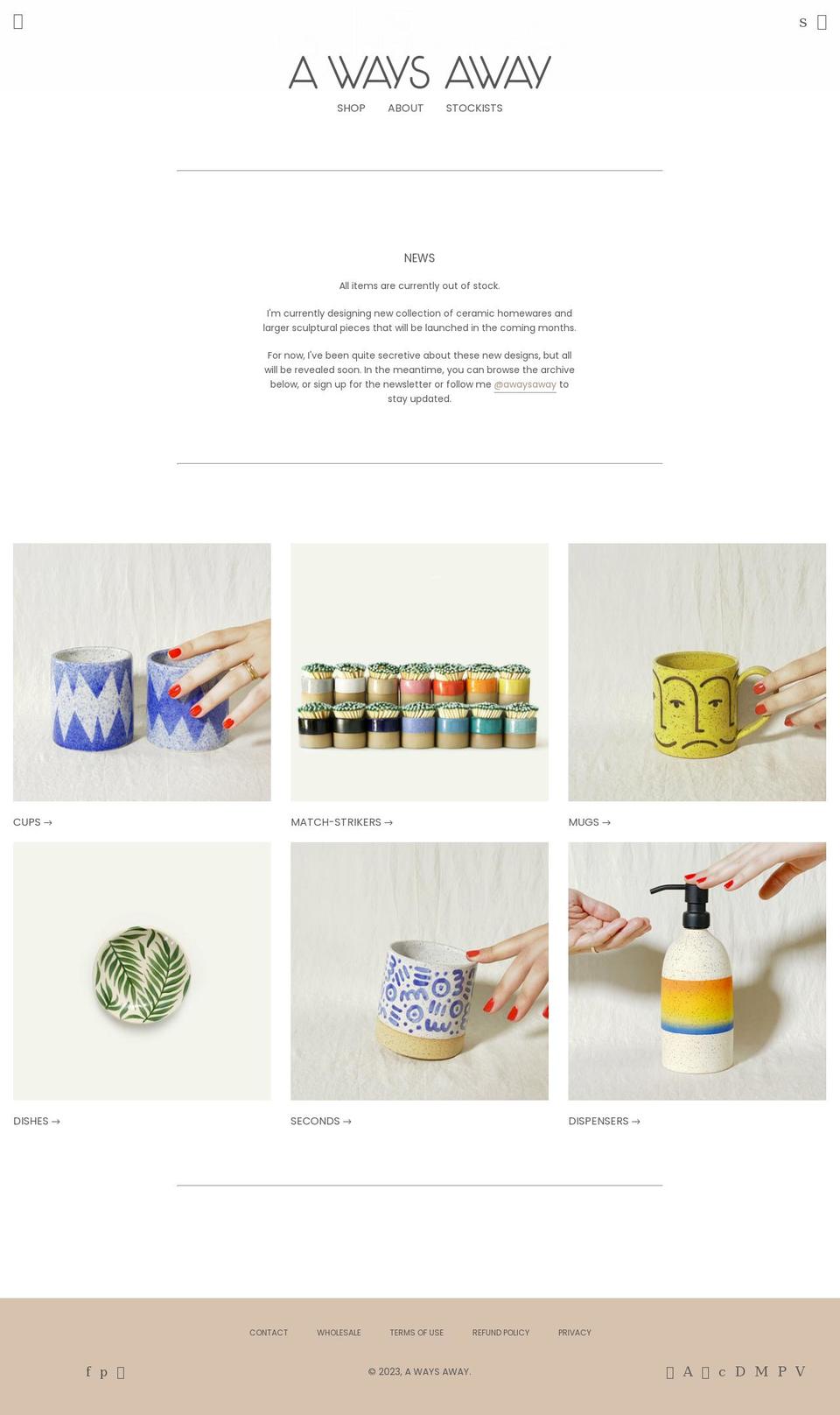 awaysaway.studio shopify website screenshot