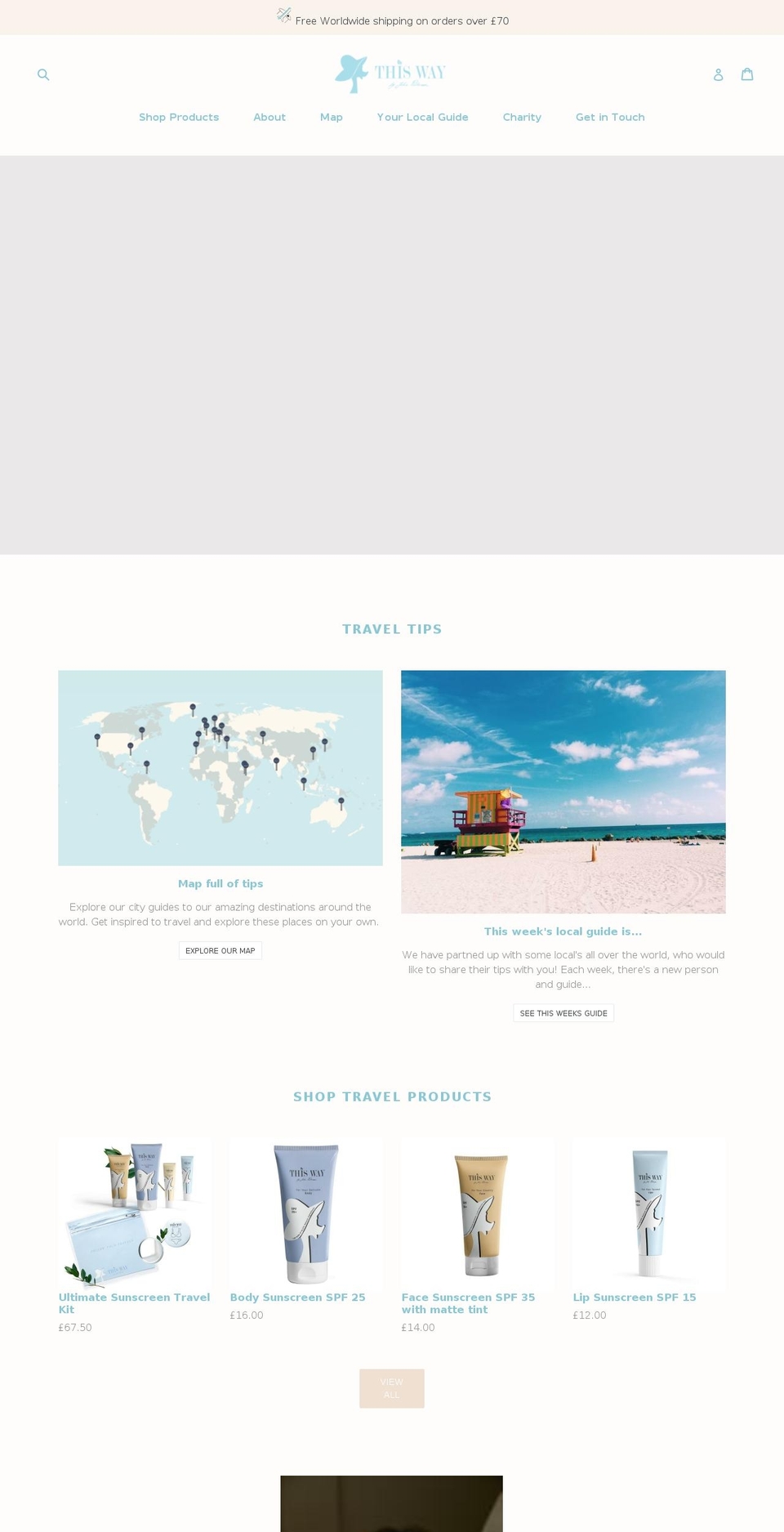 awaythisway.com shopify website screenshot