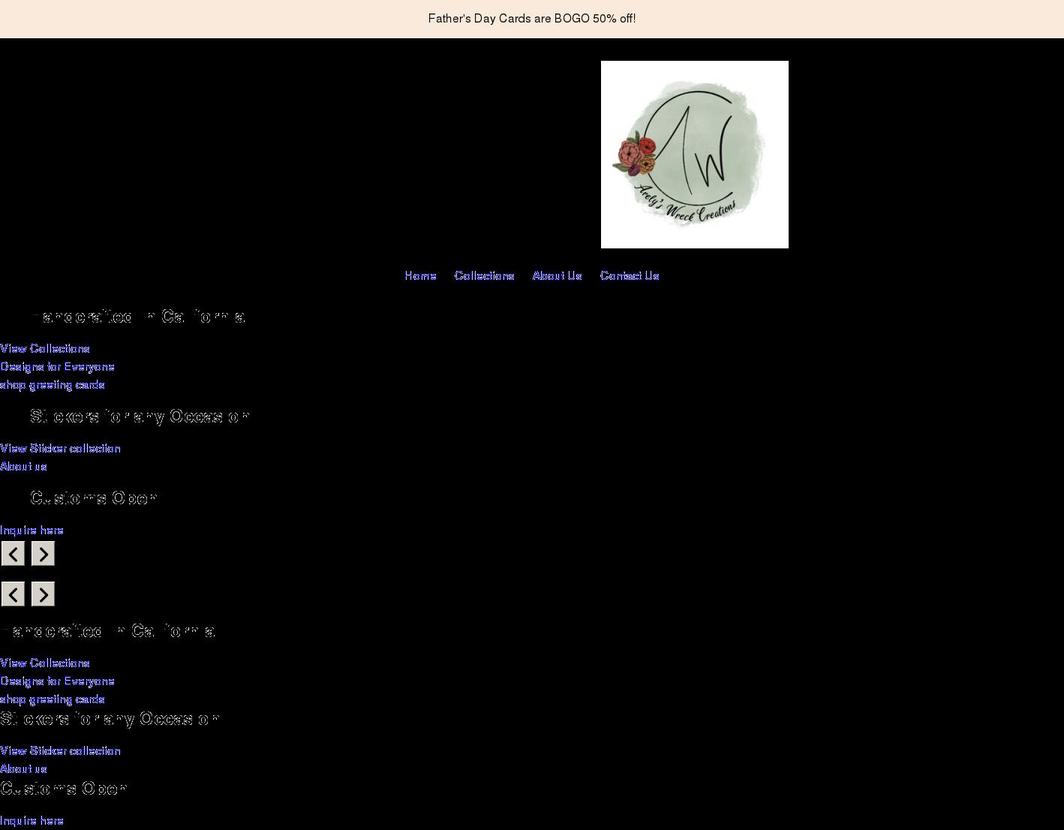 awcreations.co shopify website screenshot
