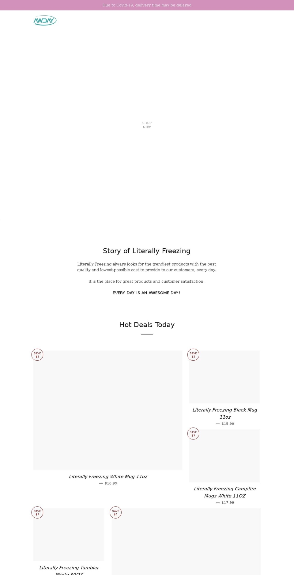 awday.com shopify website screenshot