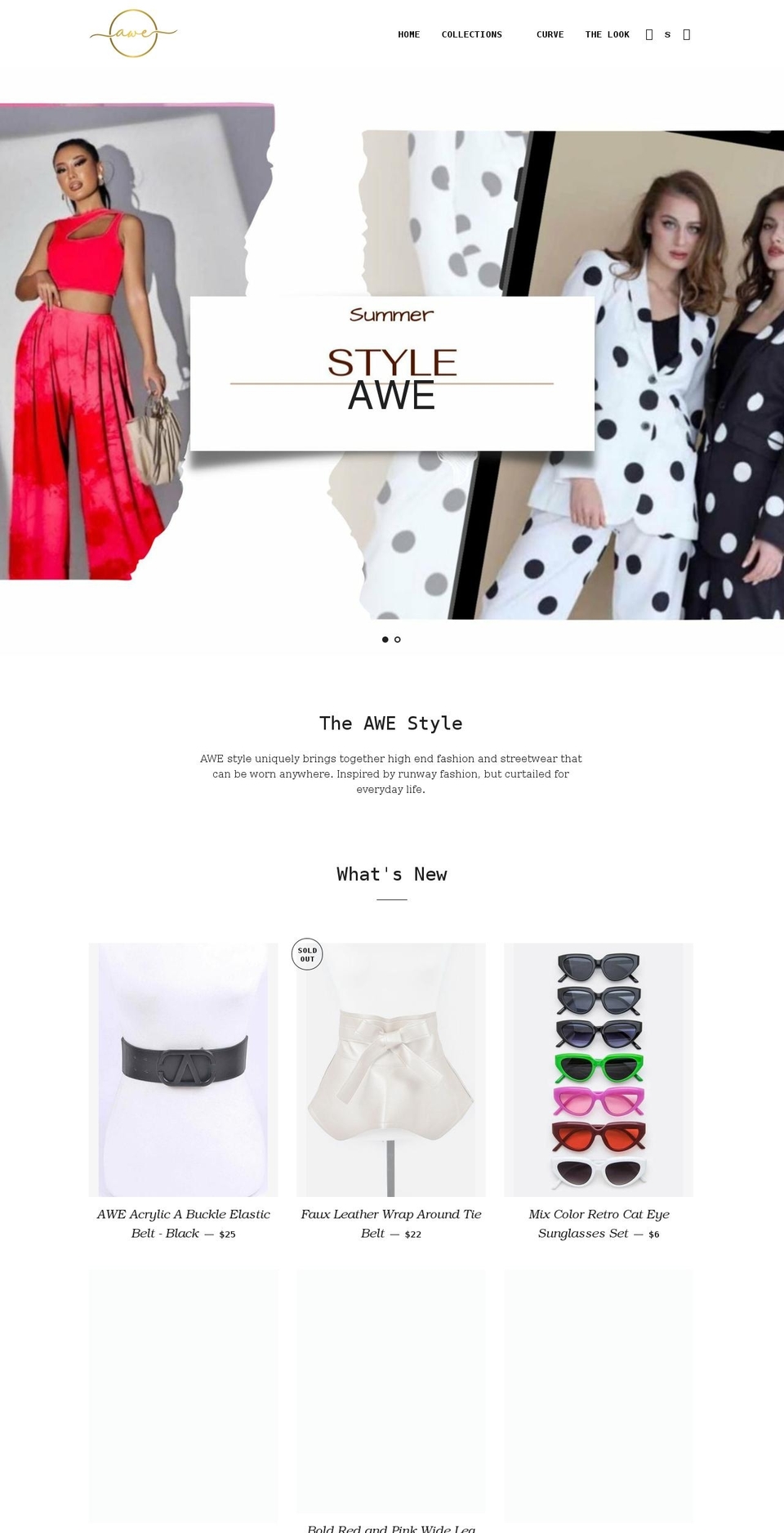 awe.style shopify website screenshot