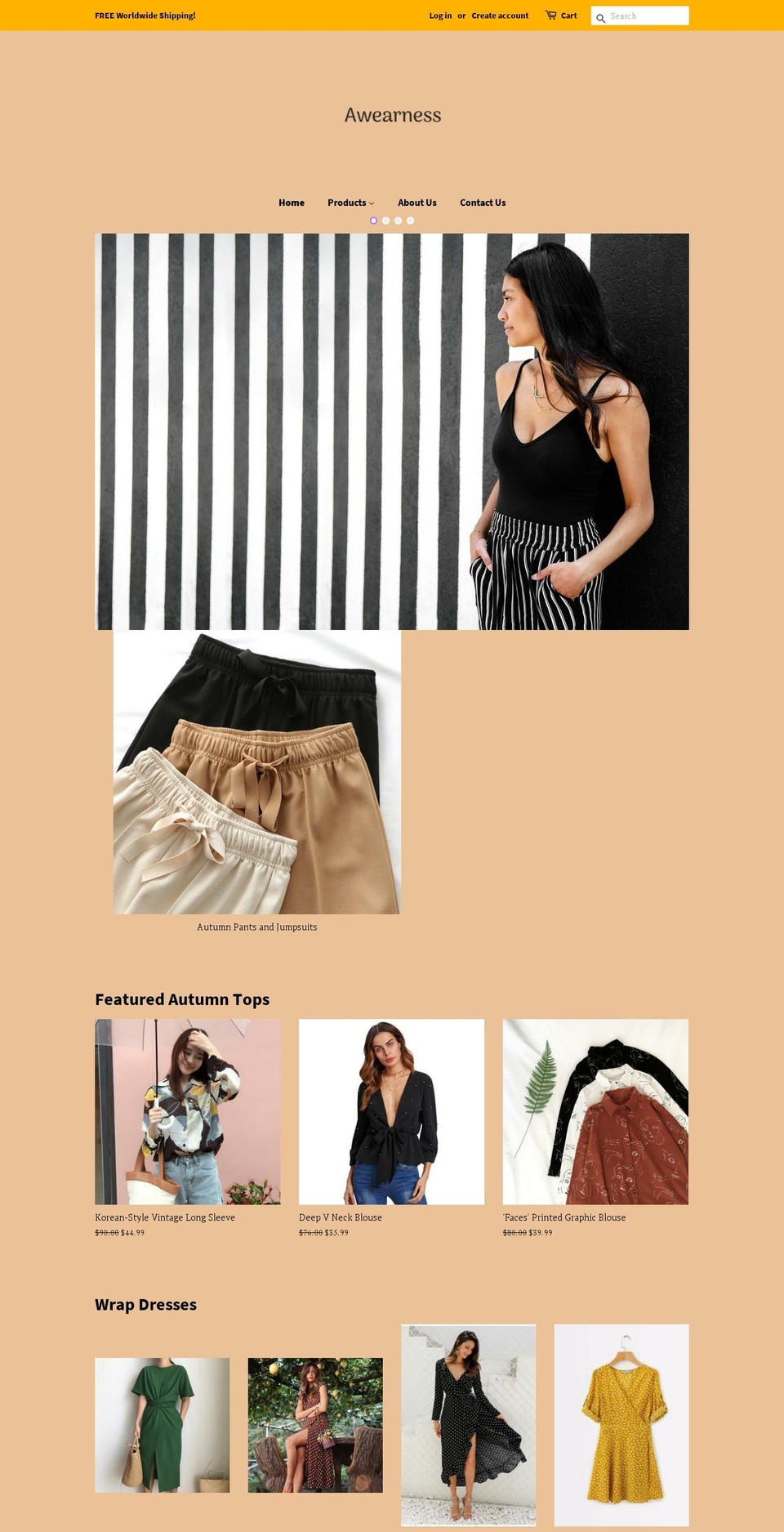 awearnessclothing.com — Shopify storefront screenshot