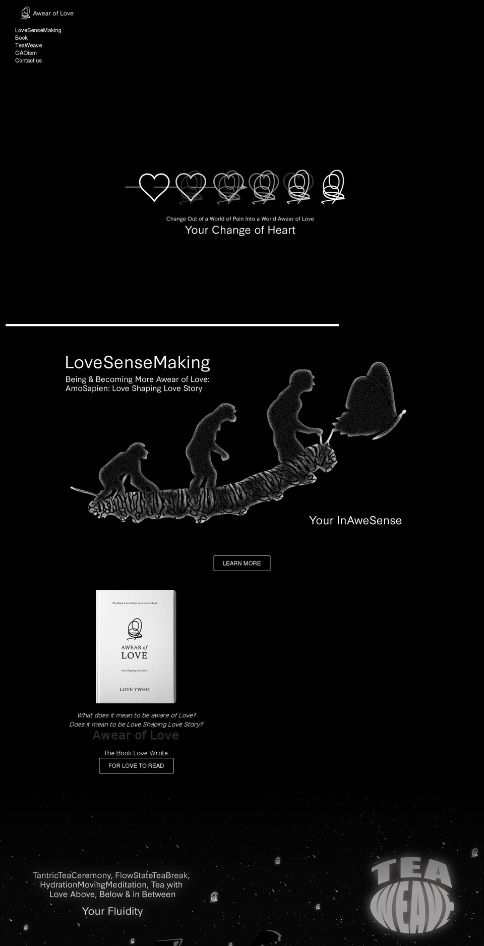 awearoflove.com shopify website screenshot