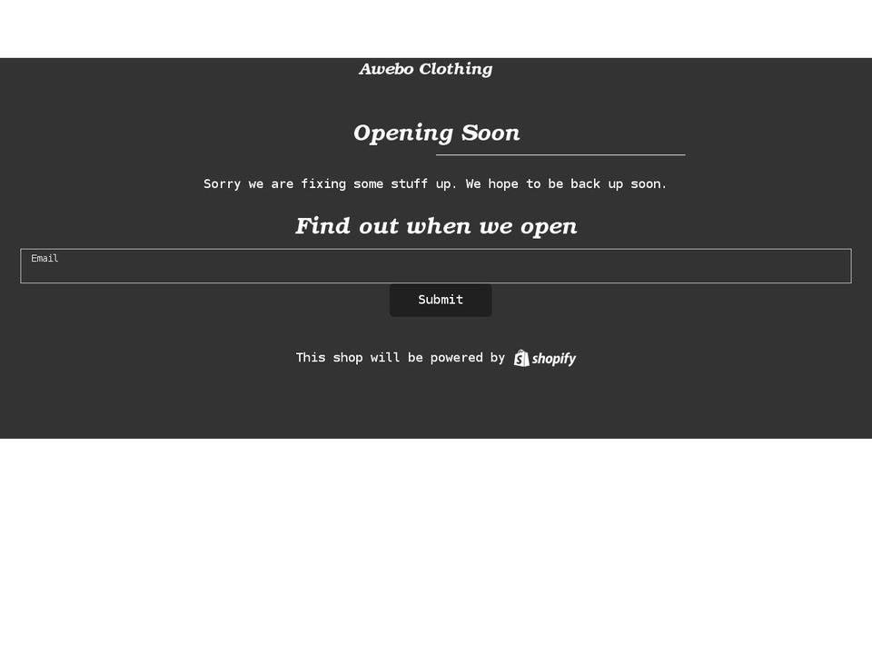 awebo.clothing shopify website screenshot