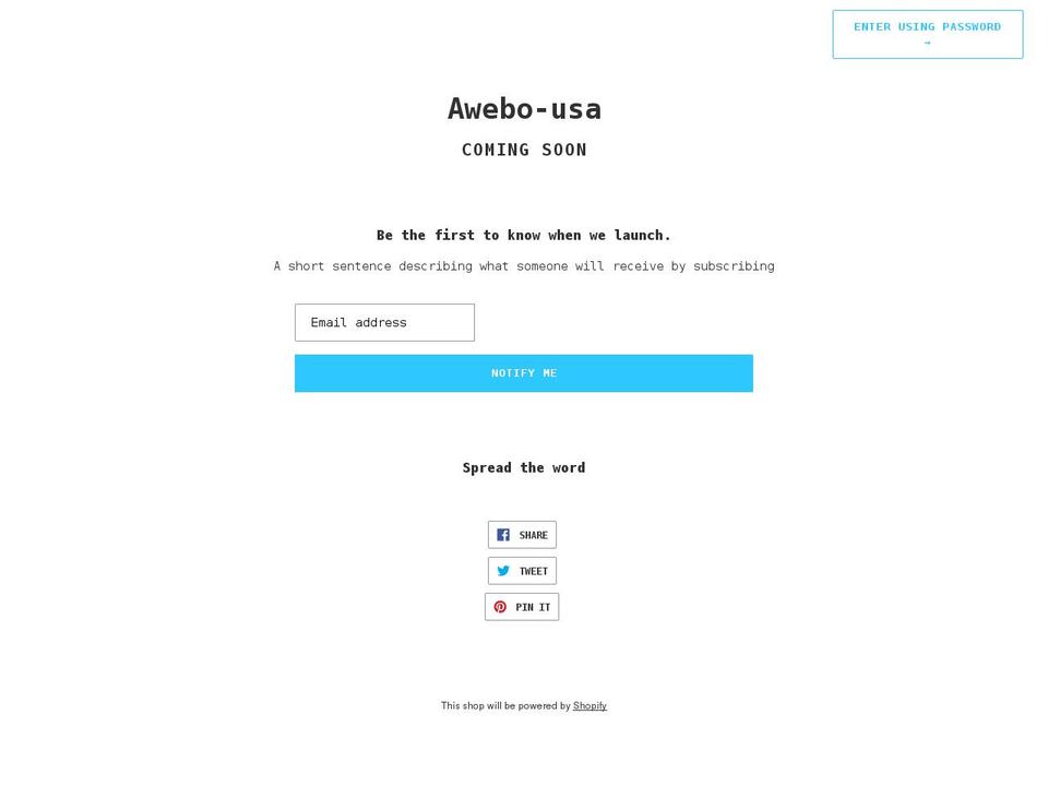 awebo.shop shopify website screenshot