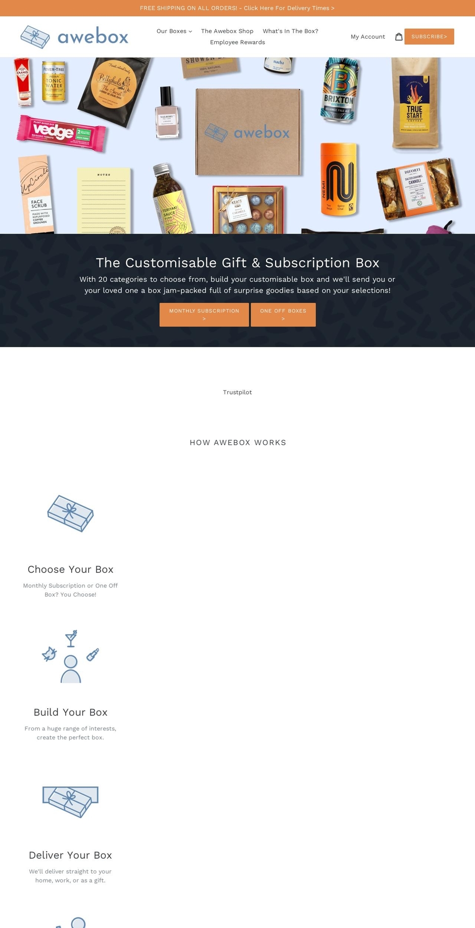 awebox.co.uk shopify website screenshot