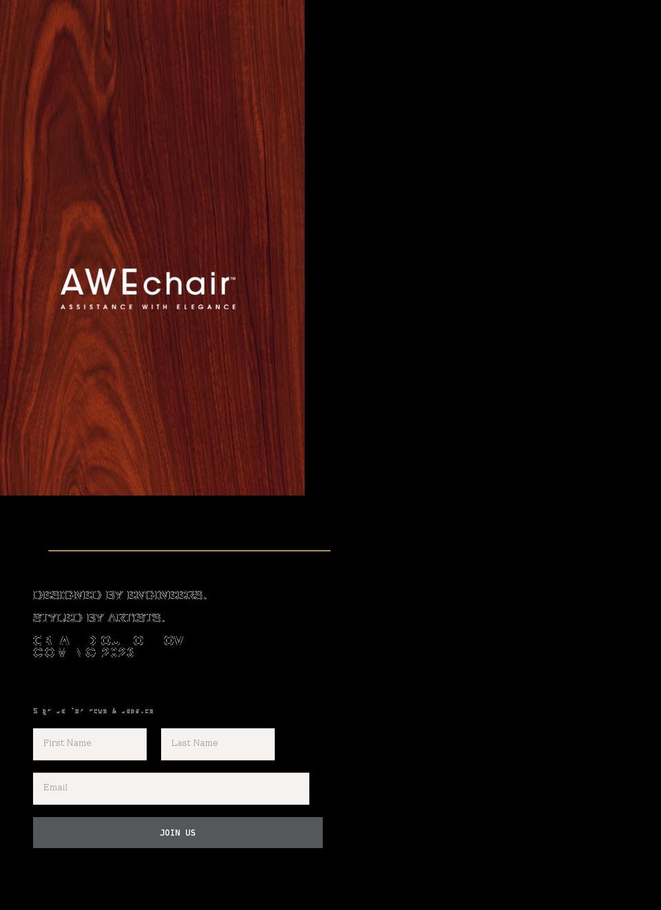 awechair.com shopify website screenshot