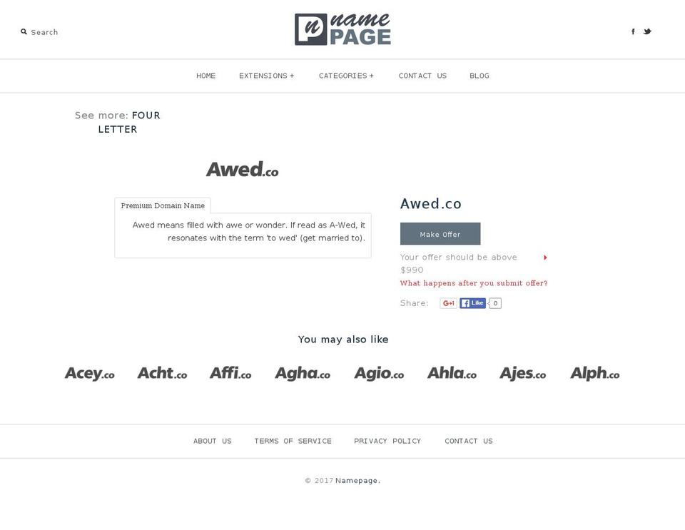 awed.co shopify website screenshot