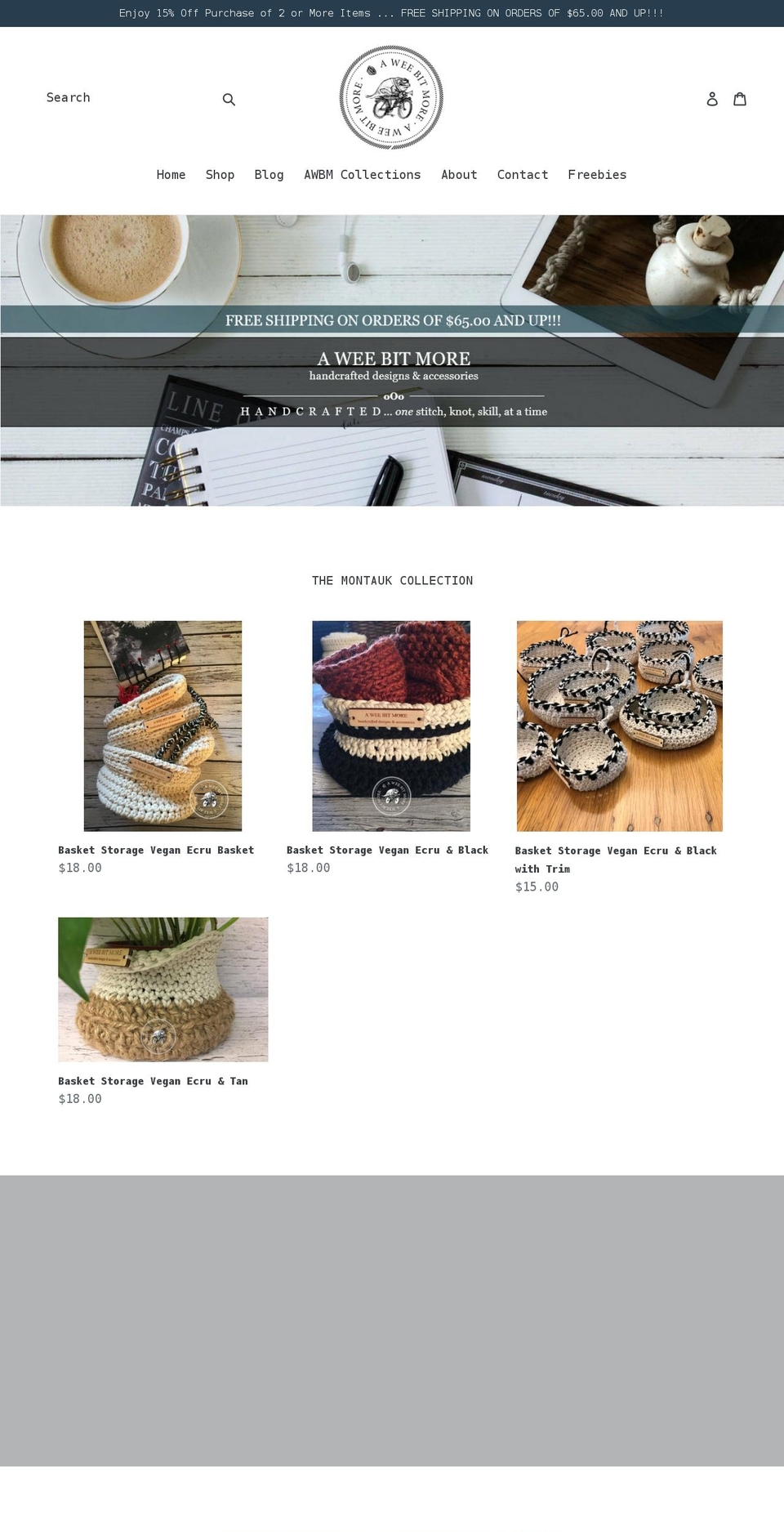 aweebitmore.com shopify website screenshot