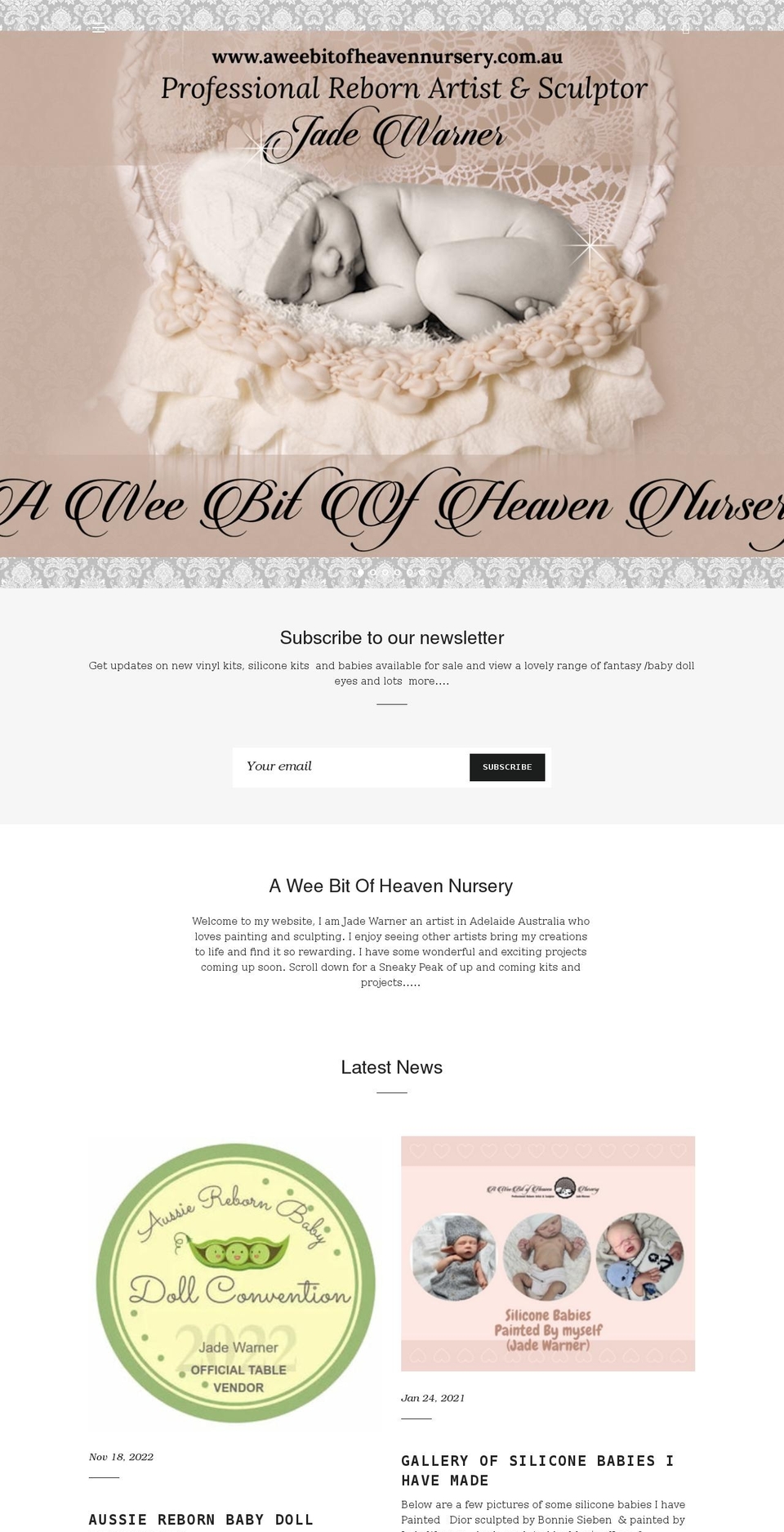 aweebitofheavennursery.com.au shopify website screenshot