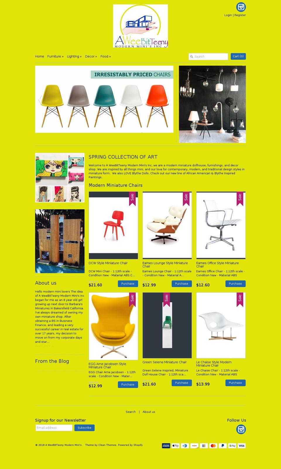 aweebitteeny.com — Shopify storefront screenshot