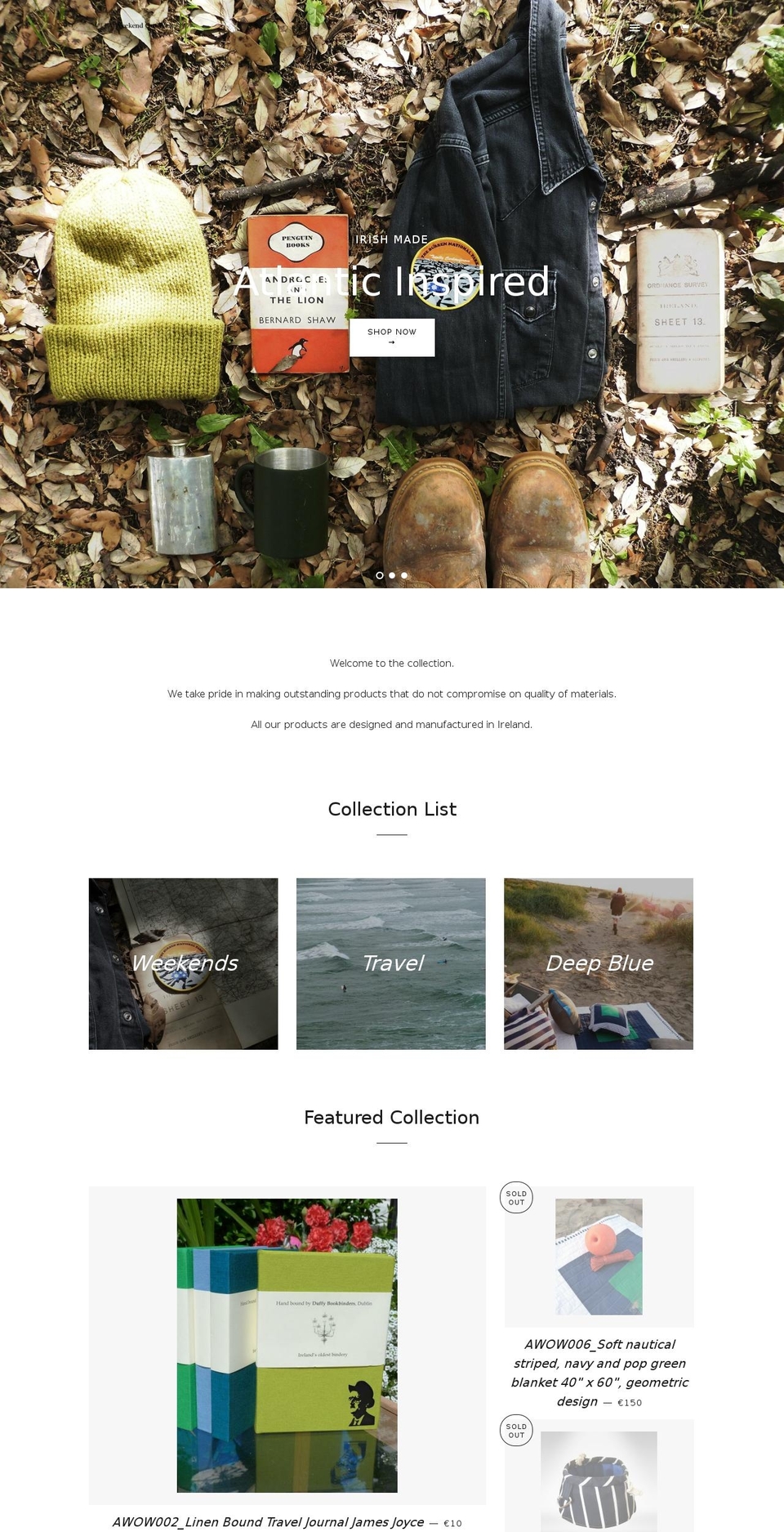 aweekendoutwest.com — Shopify storefront screenshot