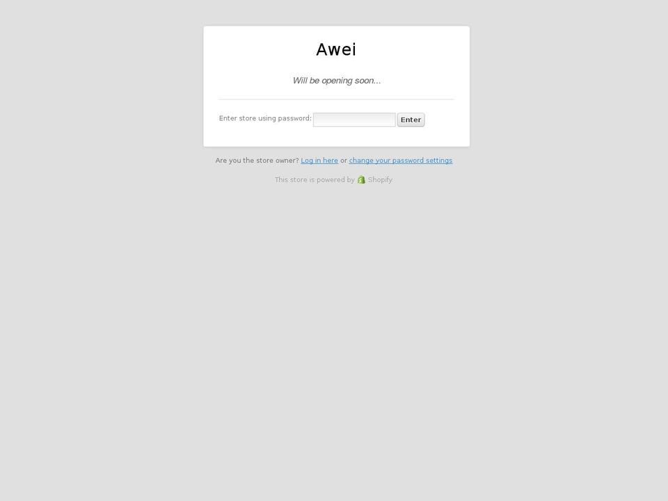 awei.ma shopify website screenshot