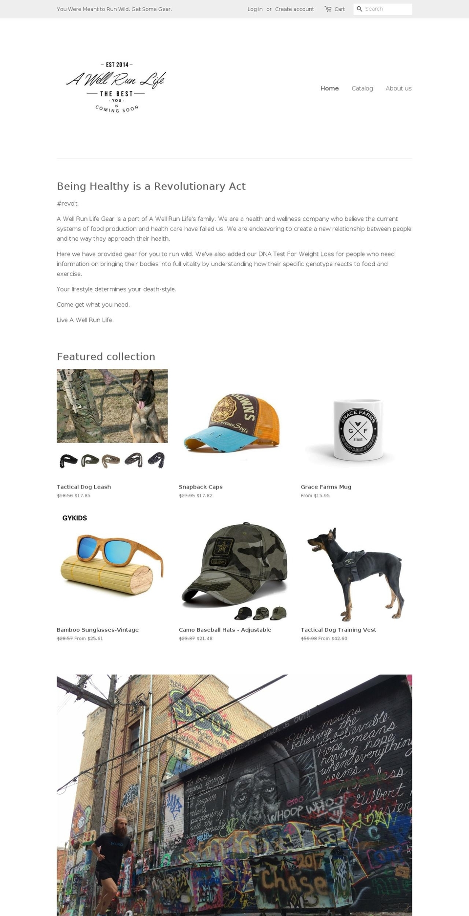 awellrunlifegear.com shopify website screenshot