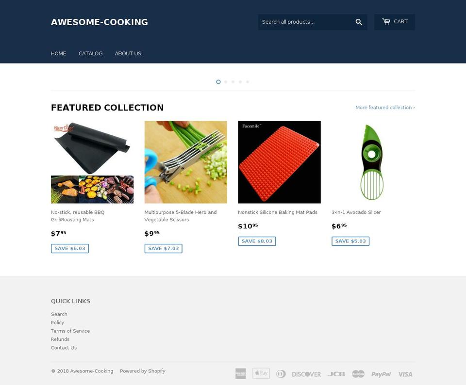 awesome-cooking.com — Shopify storefront screenshot