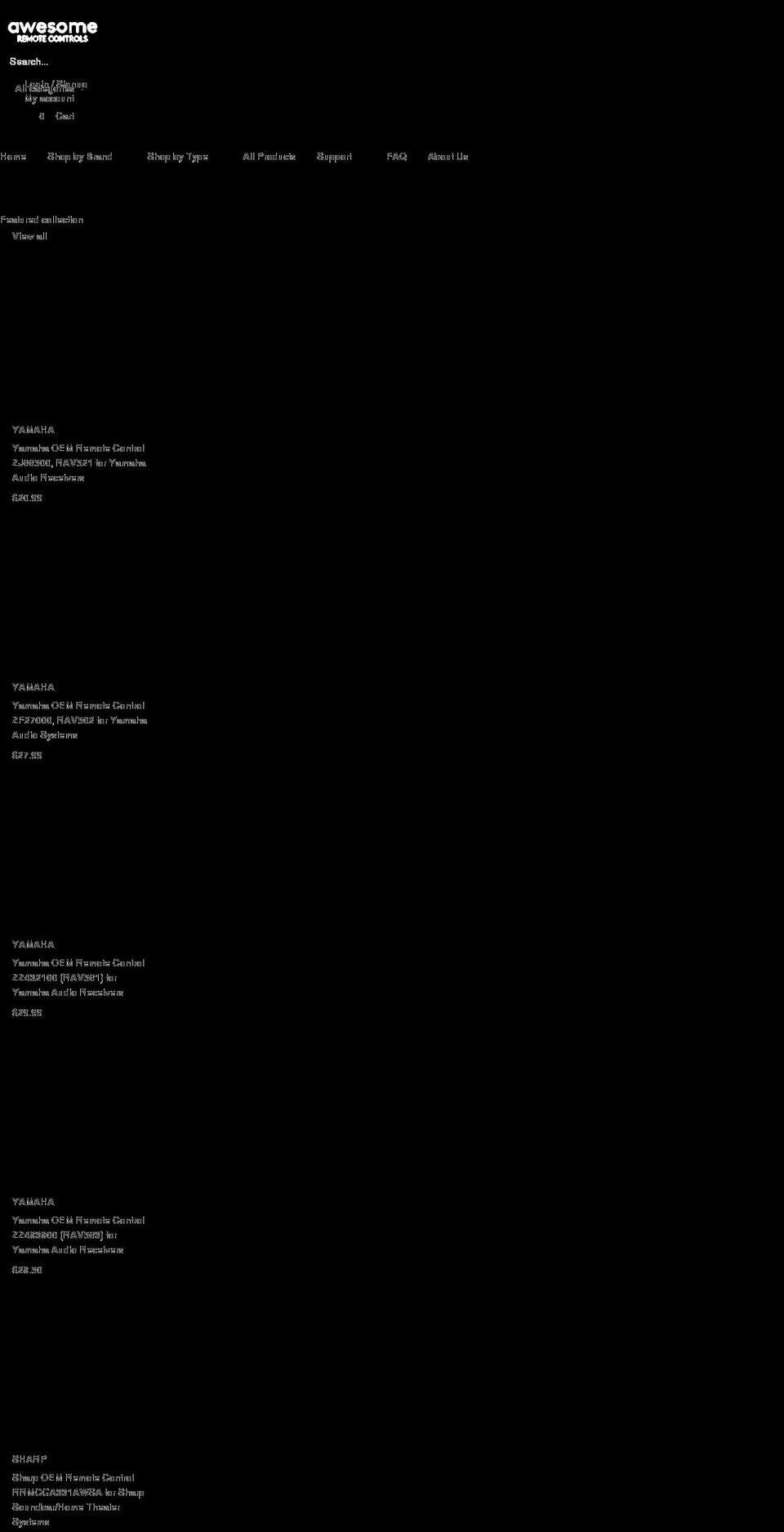 awesome-remote-controls.myshopify.com shopify website screenshot