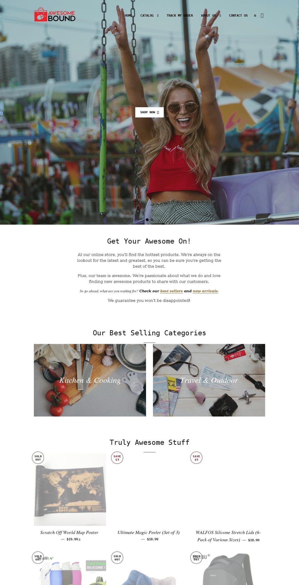 awesomebound.com shopify website screenshot