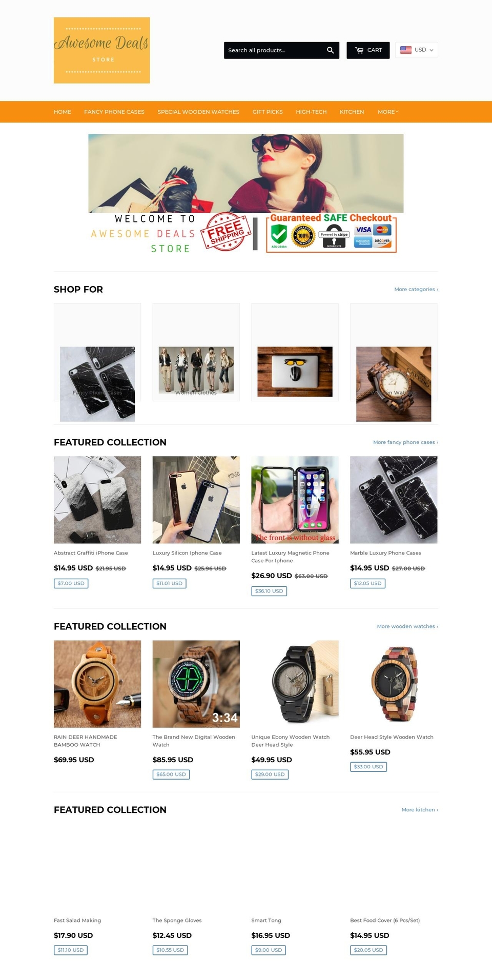 awesomedealsstore.com — Shopify storefront screenshot