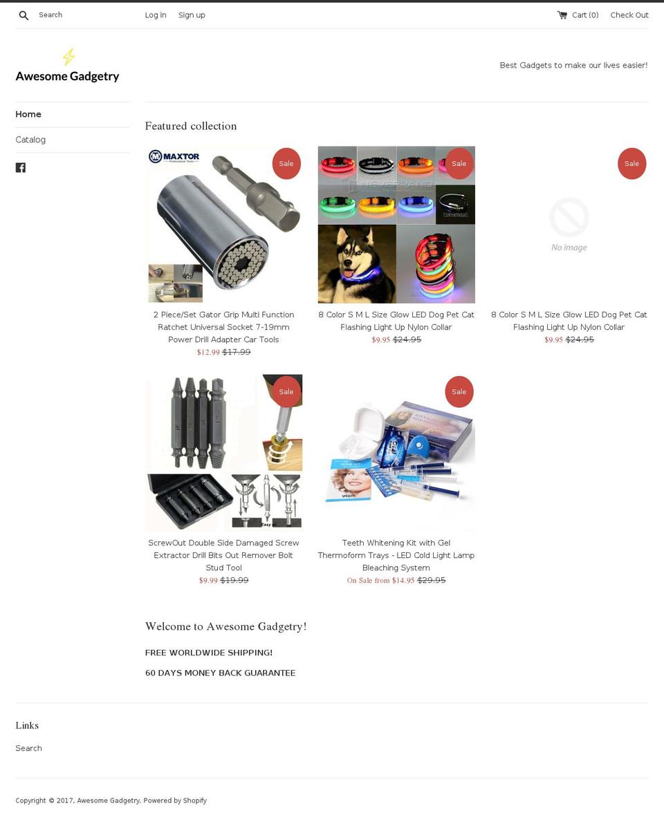 awesomegadgetry.com shopify website screenshot