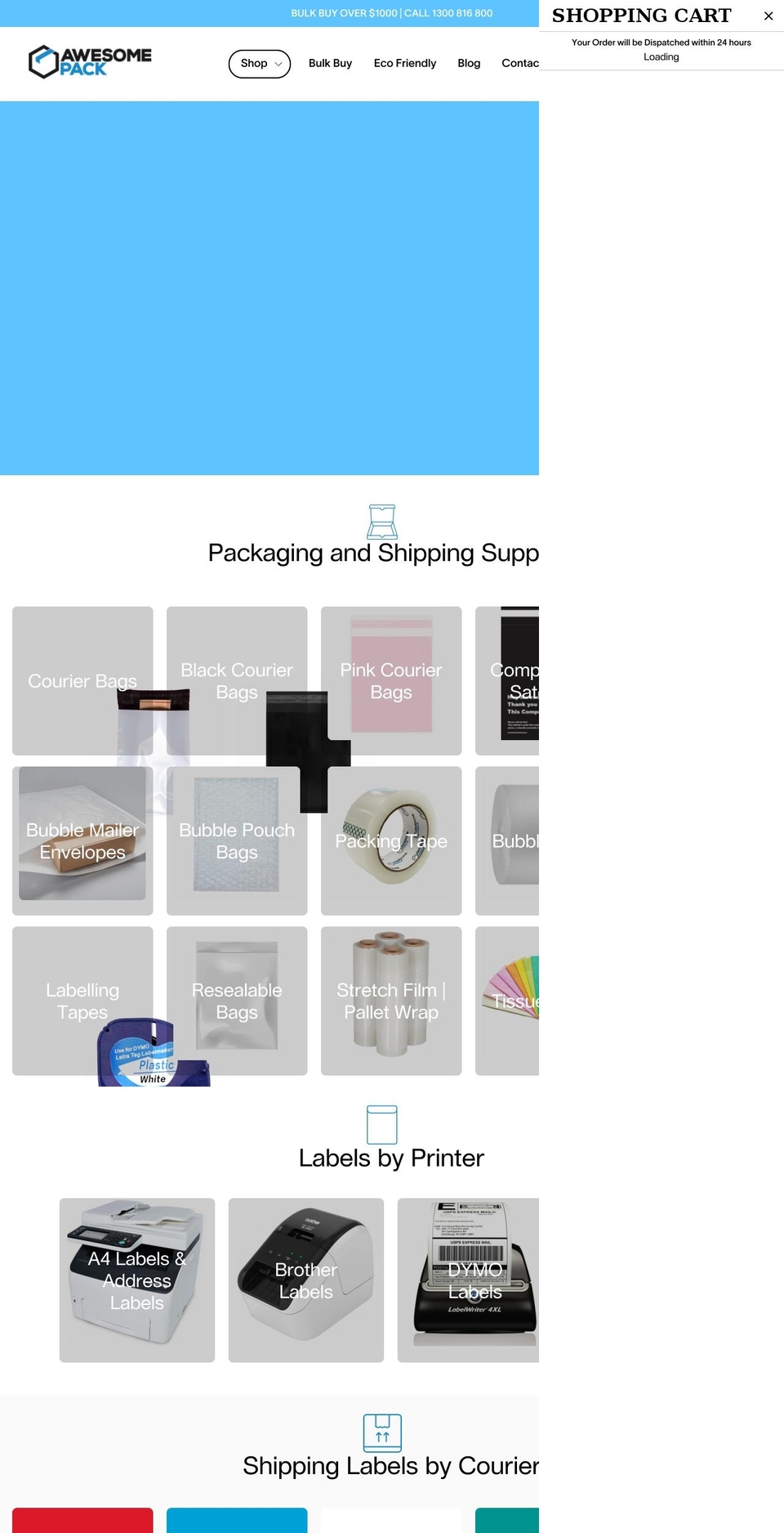 awesomepack.com.au shopify website screenshot
