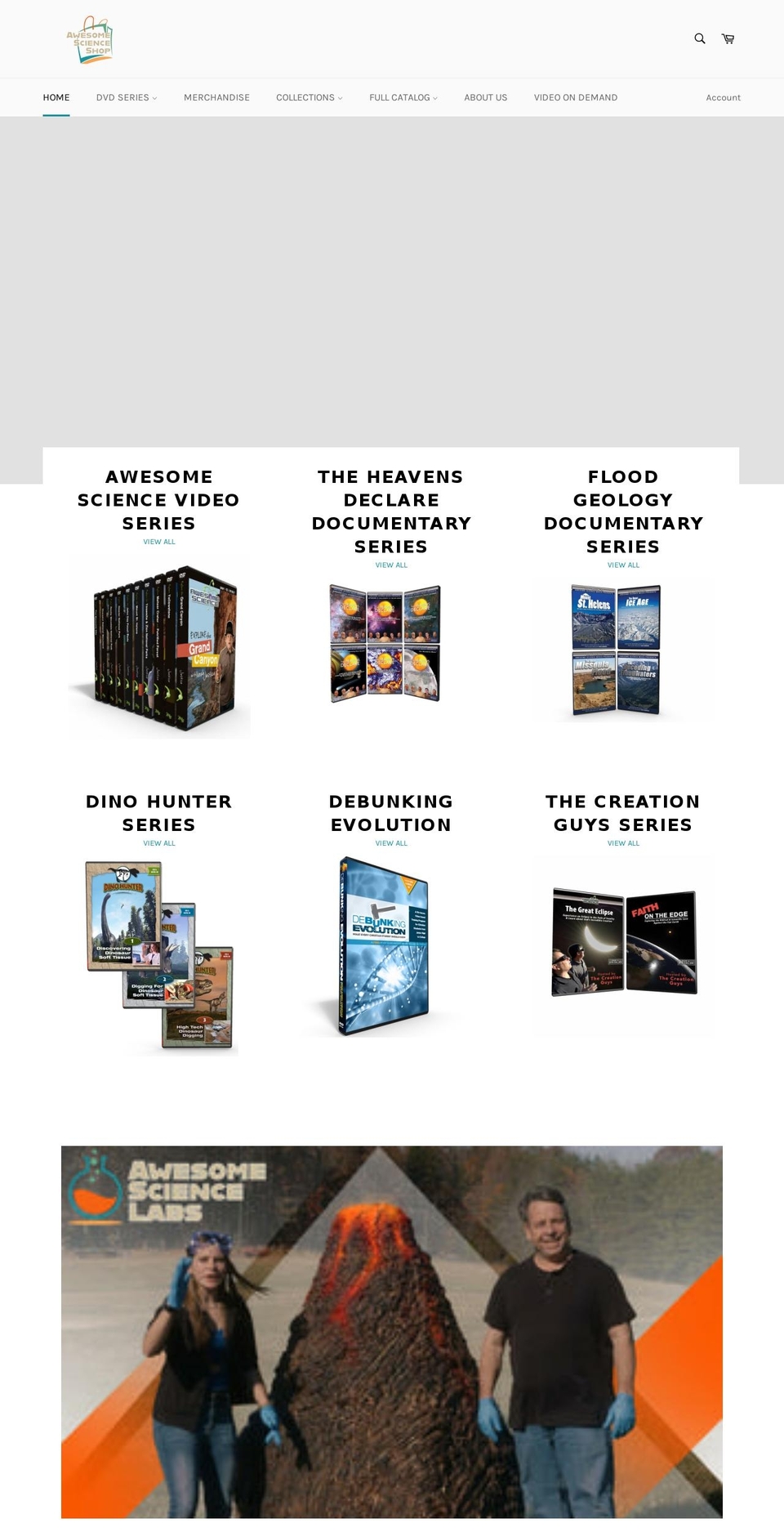 awesomescienceshop.com — Shopify storefront screenshot