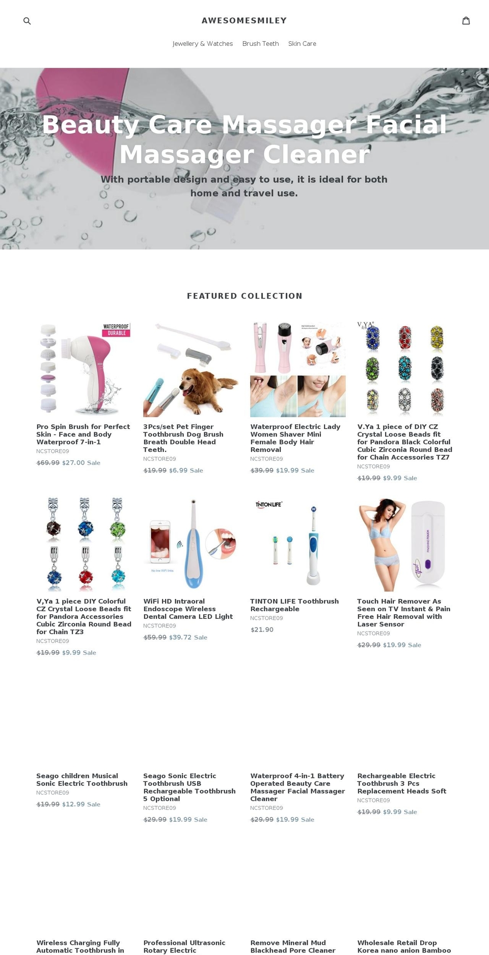 awesomesmiley.com — Shopify storefront screenshot