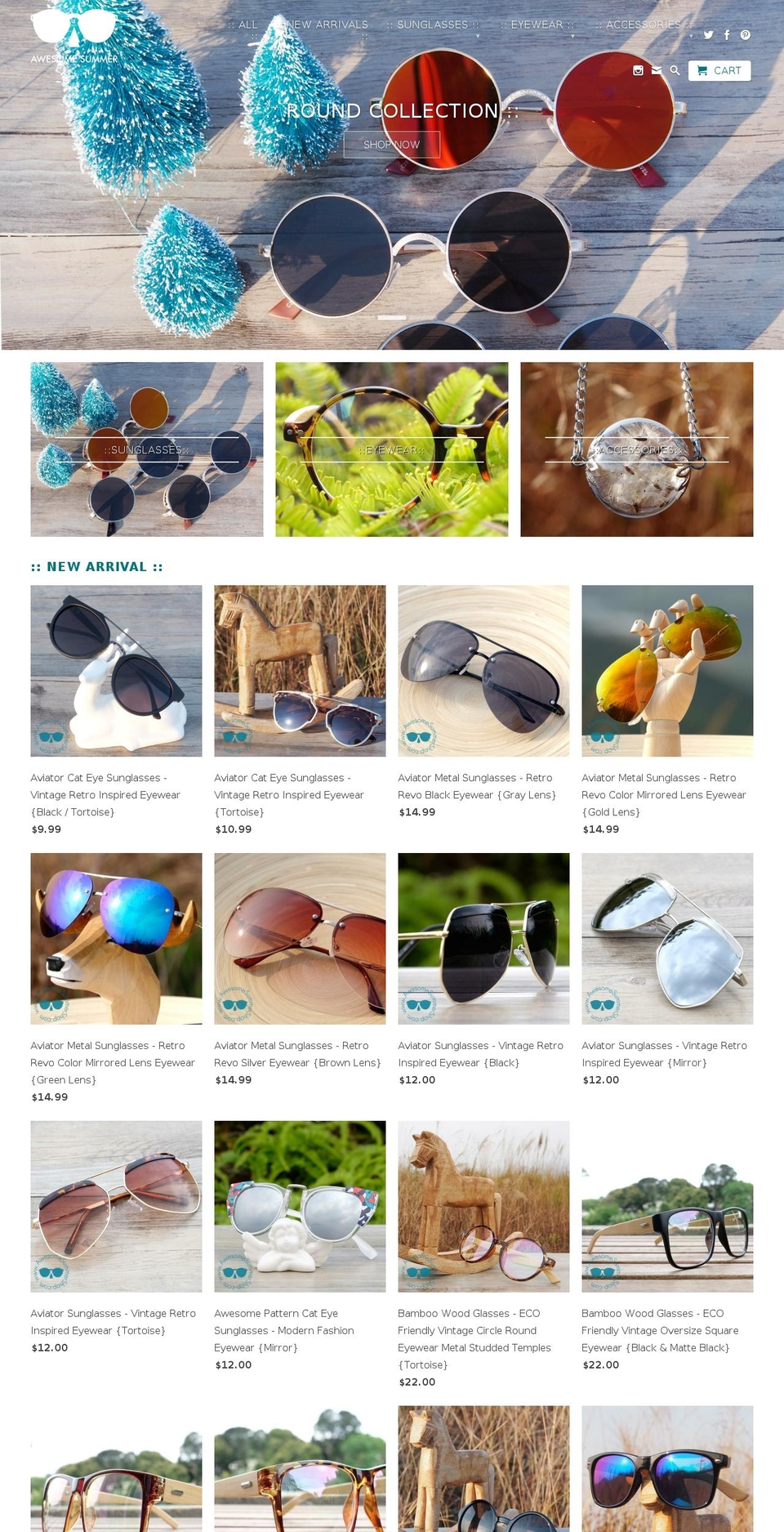 awesomesummershop.com shopify website screenshot
