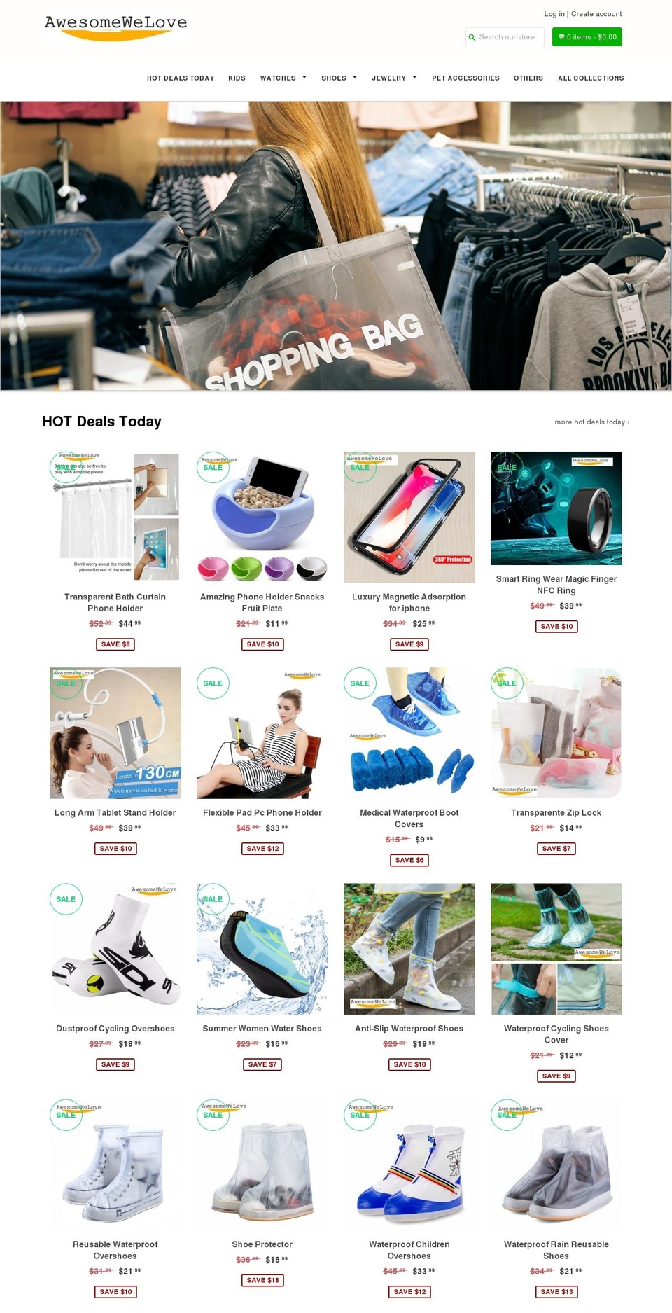 awesomewelove.com — Shopify storefront screenshot