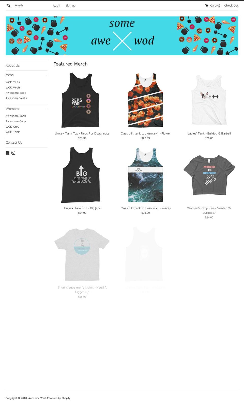 awesomewod.com — Shopify storefront screenshot