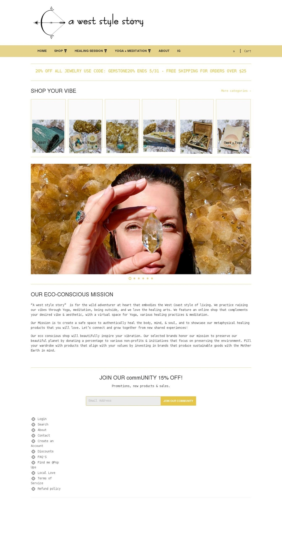 aweststylestory.com shopify website screenshot