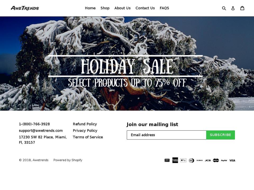 awetrends.com — Shopify storefront screenshot