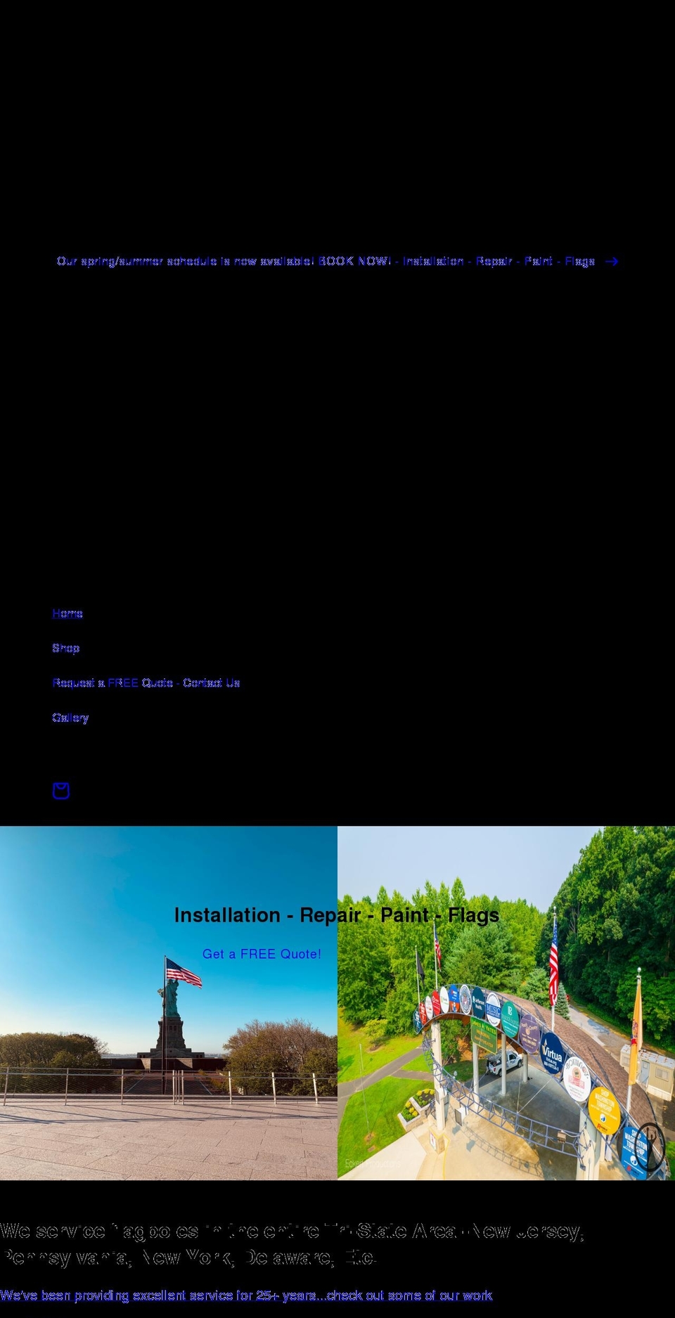 awflagpole.com shopify website screenshot