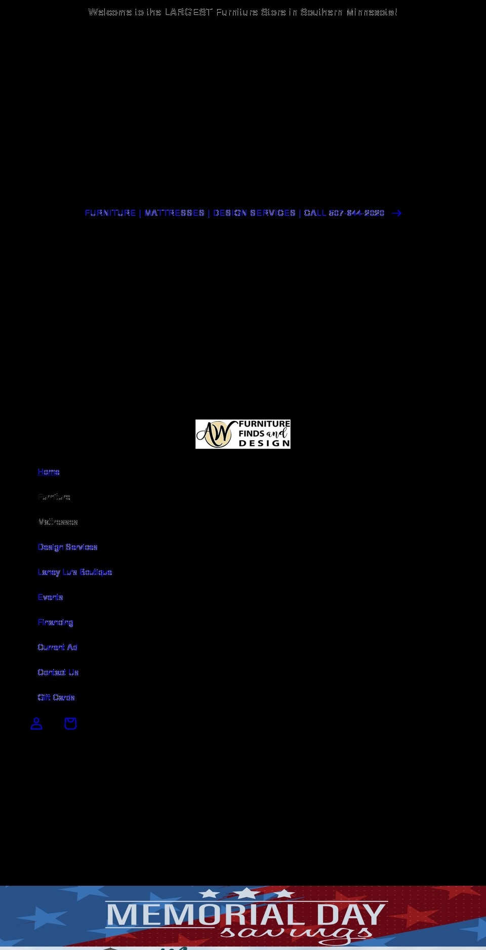 awfurniture.com shopify website screenshot