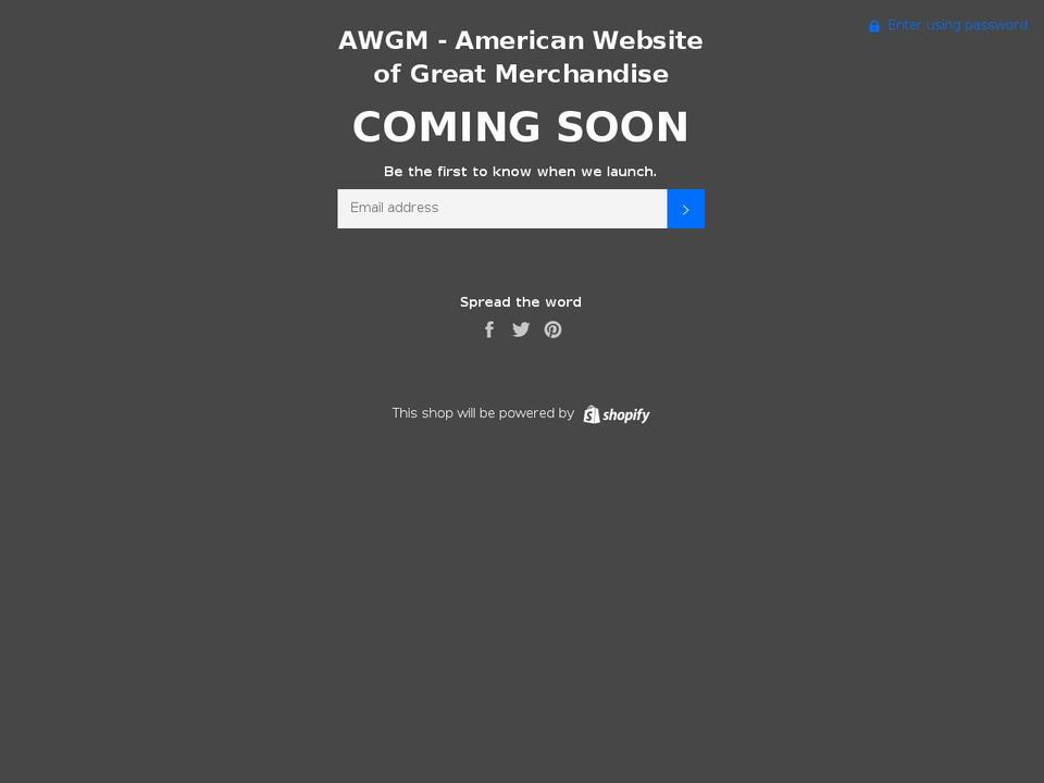 awgm.com — Shopify storefront screenshot