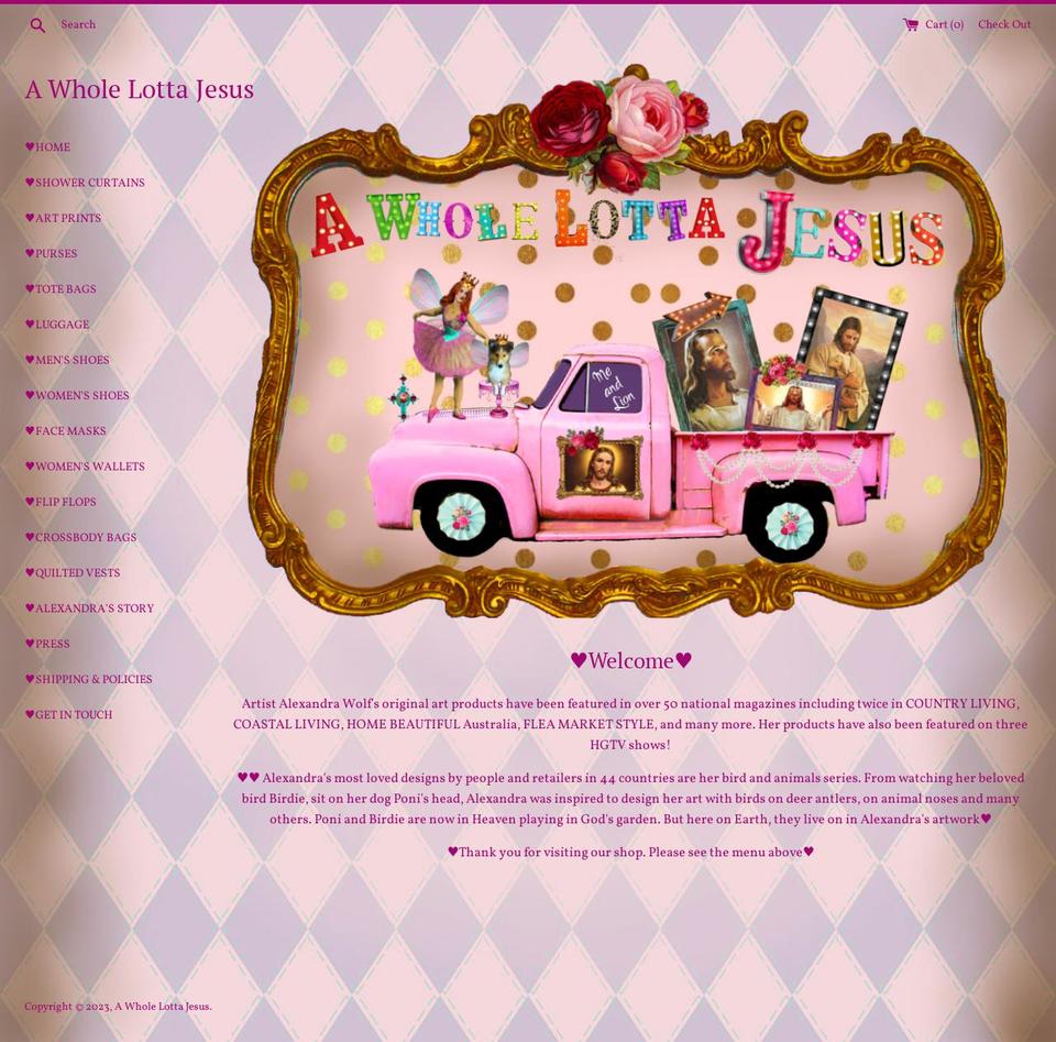 awholelottajesus.com — Shopify storefront screenshot