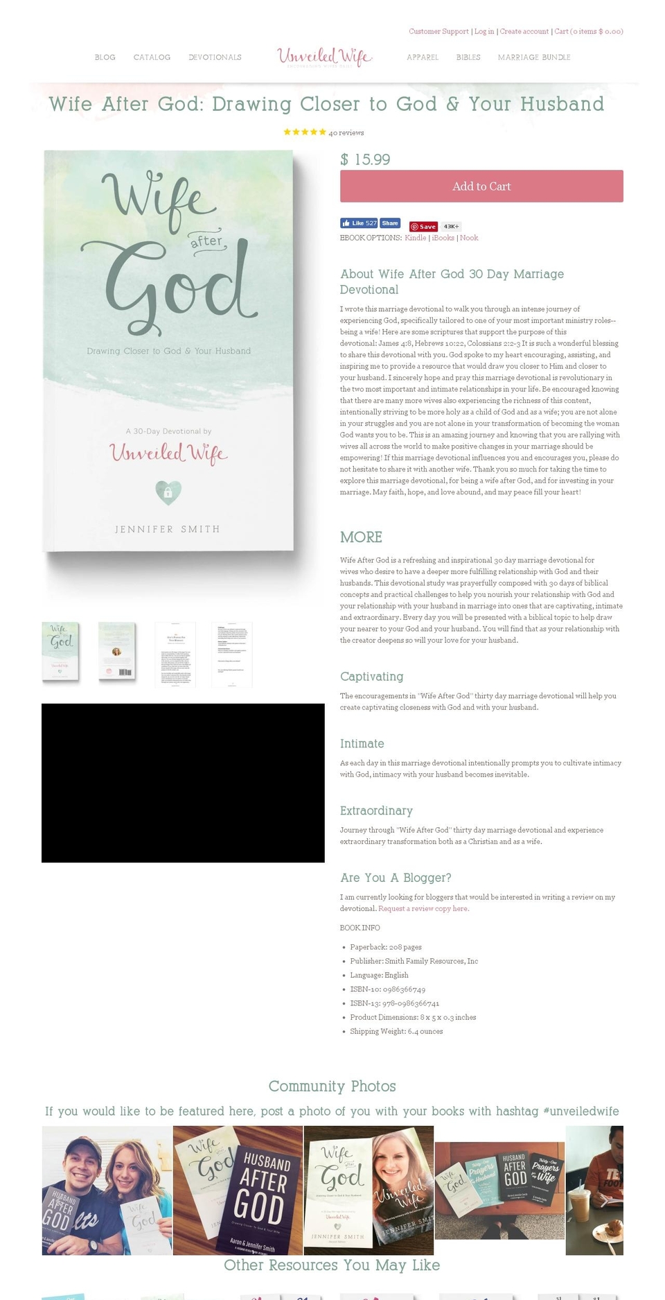 Unveiled Wife Shop Shopify theme site example awifeaftergod.com