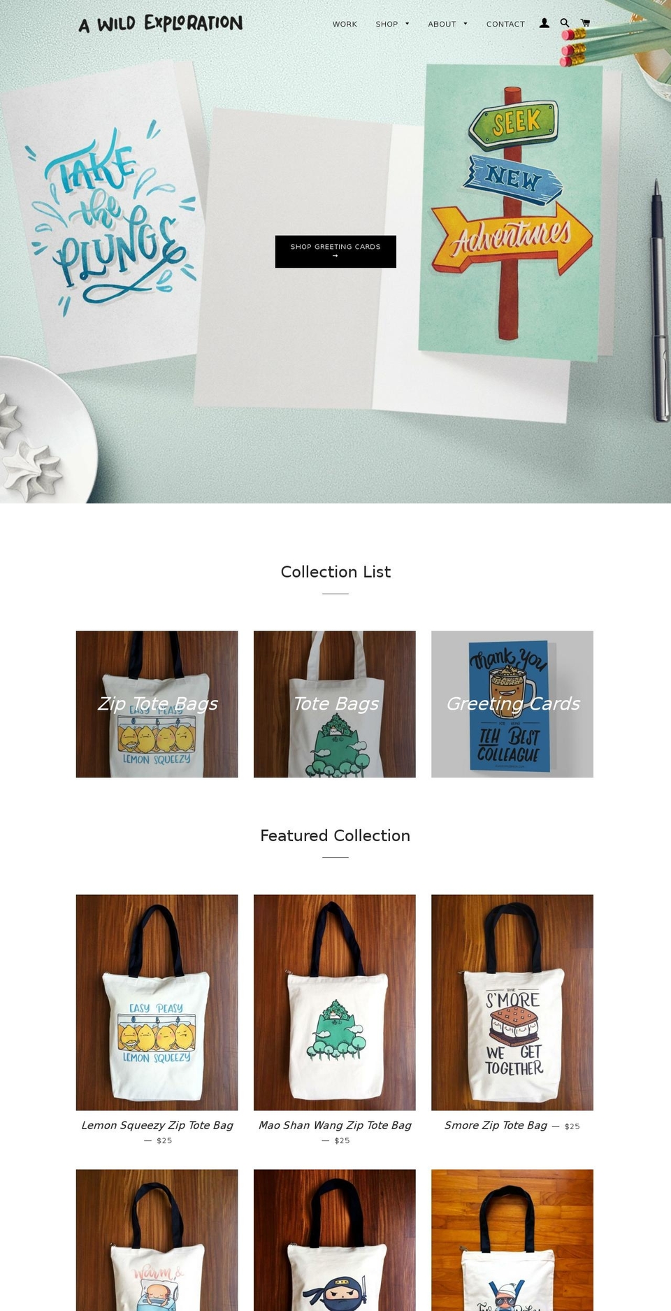 awildexploration.com shopify website screenshot