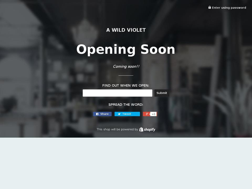 awildviolet.com shopify website screenshot